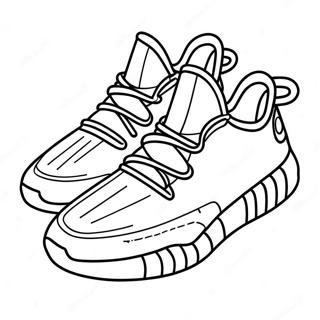 Yeezy Shoe Outline Coloring Page 14141-11598