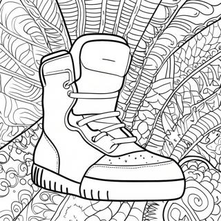 Yeezy Sneakers With Colorful Patterns Coloring Page 14142-11594