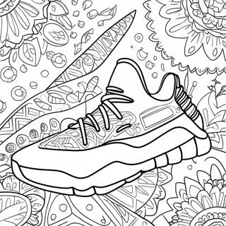 Yeezy Sneakers With Colorful Patterns Coloring Page 14142-11595