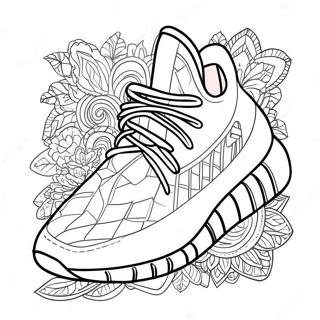 Yeezy Sneakers With Colorful Patterns Coloring Page 14142-11596