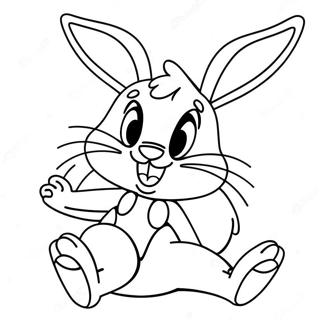 Lola Bunny In A Cheerful Pose Coloring Page 14152-11607