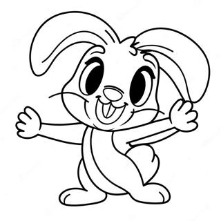 Lola Bunny In A Cheerful Pose Coloring Page 14152-11608