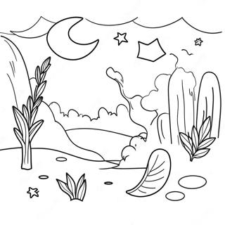 Twilight Scene Coloring Page 14191-11634