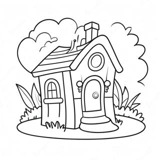 Cute House Coloring Page 141-114