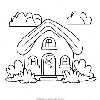 Cute House Coloring Page 141-115