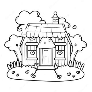 Cute House Coloring Page 141-116