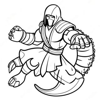 Scorpion Mortal Kombat Coloring Pages