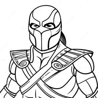 Scorpion Mortal Kombat Classic Costume Coloring Page 14202-11646