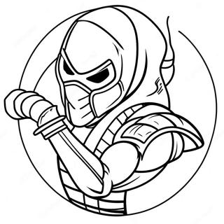 Scorpion Mortal Kombat Classic Costume Coloring Page 14202-11647