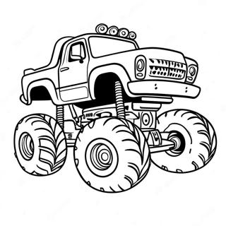 Colorful Monster Jam Trucks Coloring Page 14242-11681