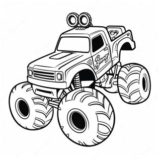 Colorful Monster Jam Trucks Coloring Page 14242-11682