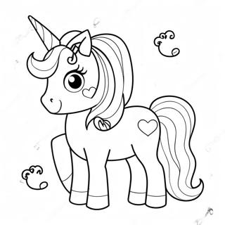 Adorable Cute Unicorn Coloring Page 14261-11690