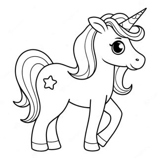 Adorable Cute Unicorn Coloring Page 14261-11691