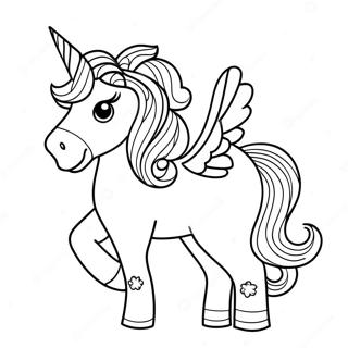 Sparkly Magical Unicorn Coloring Page 14262-11698