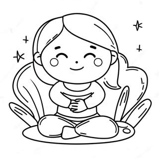 Mindful Child Practicing Self Control Coloring Page 14272-11705