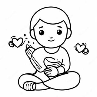 Mindful Child Practicing Self Control Coloring Page 14272-11707