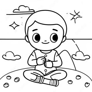 Mindful Child Practicing Self Control Coloring Page 14272-11708