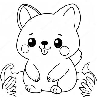 Kawaii Cute Animal Coloring Pages