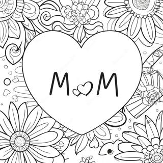 I Love Mom Coloring Page 1431-1255