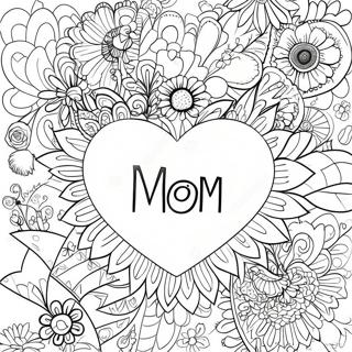 I Love Mom Coloring Page 1431-1256