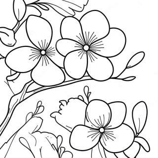 Sakura Blossom Coloring Page 14321-11739