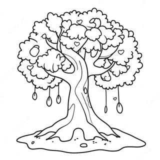 Cute Sakura Tree Coloring Page 14322-11741