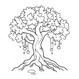 Cute Sakura Tree Coloring Page 14322-11742