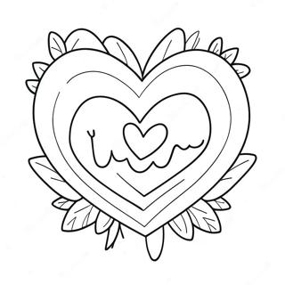 Cute I Love Mom Heart Coloring Page 1432-1261