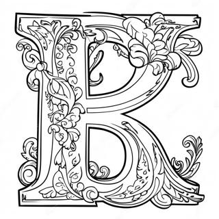 Elegant Letter Designs Coloring Page 14332-11749