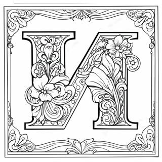 Elegant Letter Designs Coloring Page 14332-11750