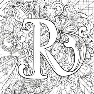 Elegant Letter Designs Coloring Page 14332-11751