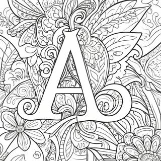 Elegant Letter Designs Coloring Page 14332-11752