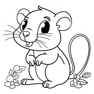 Cute Rat From The Chinese Zodiac Coloring Page 14342-11758