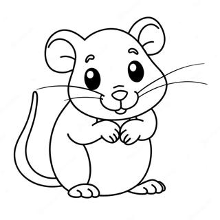 Cute Rat From The Chinese Zodiac Coloring Page 14342-11759