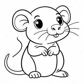 Cute Rat From The Chinese Zodiac Coloring Page 14342-11760