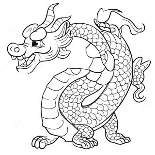 Chinese Dragon Coloring Pages