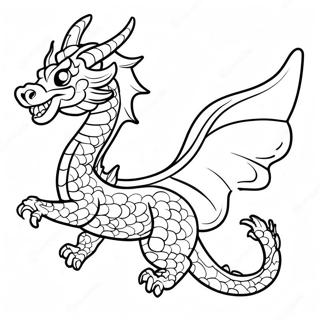 Majestic Chinese Dragon In Flight Coloring Page 14362-11774