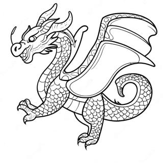 Majestic Chinese Dragon In Flight Coloring Page 14362-11776