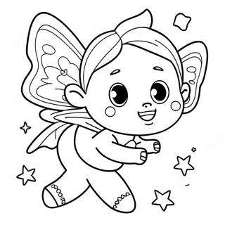 Playful Tooth Fairy With Sparkling Wings Coloring Page 14372-11781