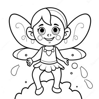 Playful Tooth Fairy With Sparkling Wings Coloring Page 14372-11783