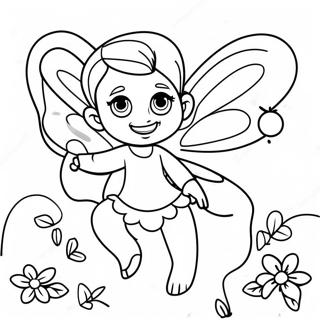 Playful Tooth Fairy With Sparkling Wings Coloring Page 14372-11784