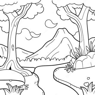 Beautiful Bible Verse With Nature Scene Coloring Page 14382-11790