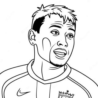 Neymar Coloring Pages