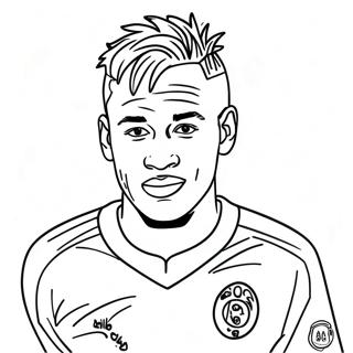 Neymar Action Shot Coloring Page 1441-1258