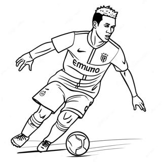 Neymar Action Shot Coloring Page 1441-1260