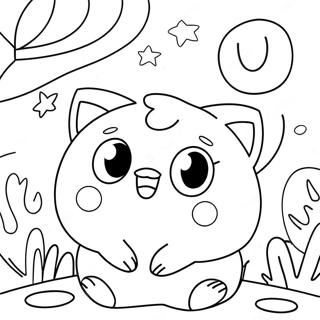 Jigglypuff Singing In The Moonlight Coloring Page 14421-11814