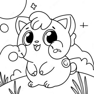 Jigglypuff Singing In The Moonlight Coloring Page 14421-11815