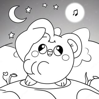 Jigglypuff Singing In The Moonlight Coloring Page 14421-11816