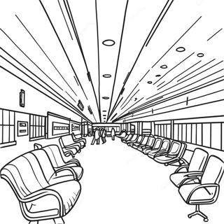 Busy Airport Terminal Coloring Page 14432-11831