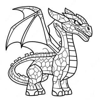 Ender Dragon Minecraft Coloring Page 14451-11847